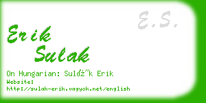 erik sulak business card